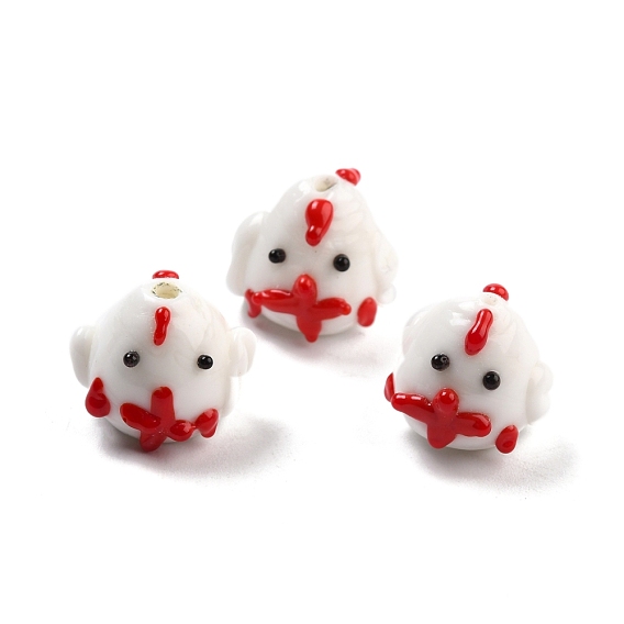 Handmade Lampwork Beads, Rooster