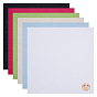 6Pcs Linen Embroidery Fabric, Square