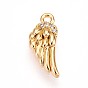 Латунные микропаве прозрачные подвески с фианитом, крыло, без кадмия, без никеля и без свинца