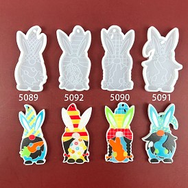 Easter Dwarf Silicone Pendant Molds, For Resin Casting Molds, for UV Resin, Epoxy Resin Easter Jewelry Making