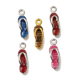 Латунь эмаль подвески, платина, шлепанцы очарование