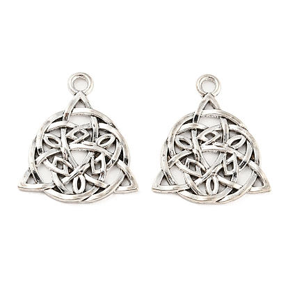 Tibetischer stil Aluminium Anhänger & Charms, cadmiumfrei und bleifrei, Blume