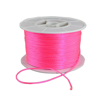 Round Nylon Thread, Rattail Satin Cord, for Chinese Knot Making, 1mm, 100yards/roll