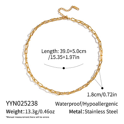 304 Stainless Steel Bowknot Link Chain Necklaces for Women