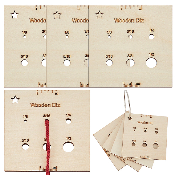 4шт. доски для намотки деревянных нитей, шпулька для нити, карточка-органайзер ниток для вышивки крестиком, с кольцами на петлях из железа с вкладными листами из ПК