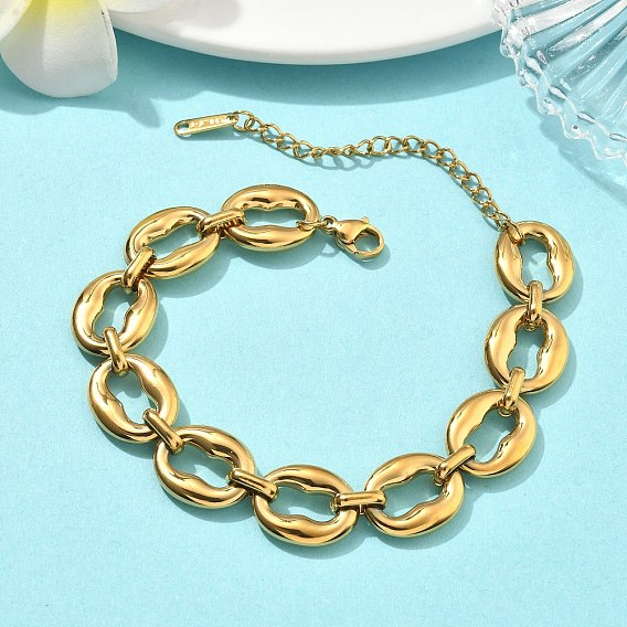 304 женские браслеты-цепочки с овальными звеньями из нержавеющей стали