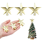 10 шт. пластиковое украшение на верхушку елки в виде звезды, для елочных игрушек