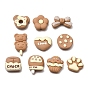 Opaque Resin Imitation Chocolate Cabochons, Mixed Shapes