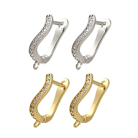 Покрытие стойки латунь микропаве фианит серьги обручи, долговечный, без свинца и без кадмия