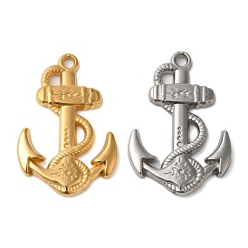 304 Stainless Steel Pendants, Anchor Charms