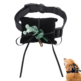 Polyester & Velvet Pillow Displays for Rings, Bowknot, with Alloy Swivel Clasps