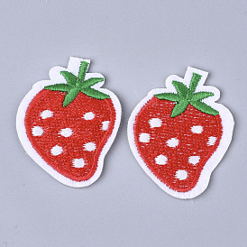 Computerized Embroidery Cloth Iron On Patches, Costume Accessories, Appliques, Strawberry