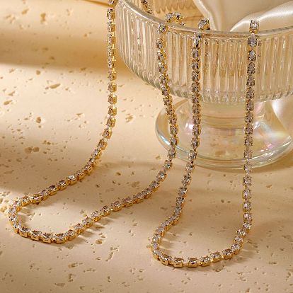 Роскошные теннисные ожерелья-капли из латуни с кристаллами и стразами для женщин