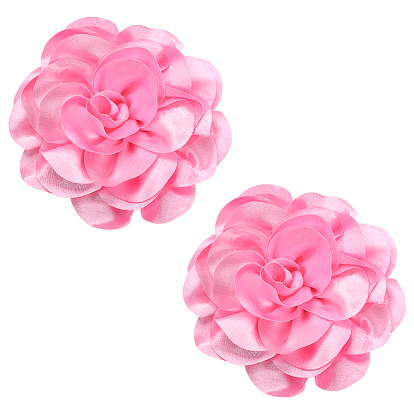 Броши-цветы из полиэстера, с булавками для одежды