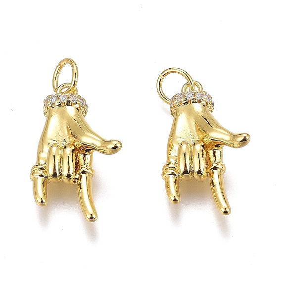 Латунные микропаве прозрачные подвески с фианитом, долговечный, рок под рукой geseute