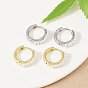 Серьги-кольца из искусственного жемчуга из латуни, долговечный, без кадмия и без свинца, стойки покрытие