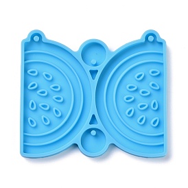 Moules en silicone pendentif bricolage, pour création de la boucle d'oreille , moules de résine, pour la résine UV, fabrication de bijoux en résine époxy, pastèque