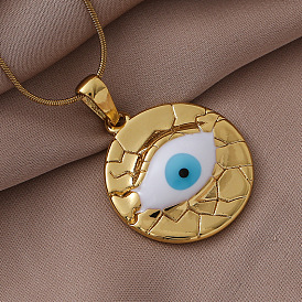 304 подвески от сглаза из нержавеющей стали с белой эмалью