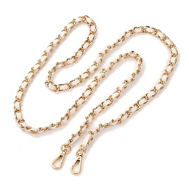 Ремни цепочки для сумок, Железные бордюрные цепи, с поворотными застежками из сплава и искусственной кожей, для аксессуаров для замены сумок