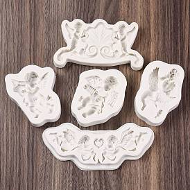 Cupid Angel Silicone Statue Molds, For DIY Cake Decoration, UV Resin & Epoxy Resin Craft Making