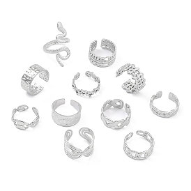 304 Stainless Steel Finger Rings, Snake