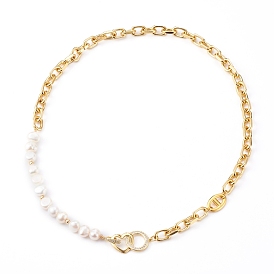 Collares pendientes de circonita cúbica transparente micro pavé de latón, con cuentas de perlas naturales, anillo con el corazón
