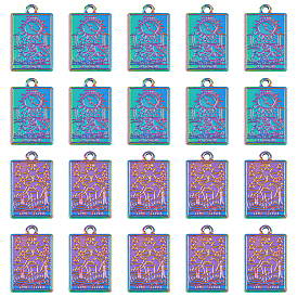 20шт 2 подвески из сплава с гальванопокрытием, без кадмия, без никеля и без свинца, многоцветные, Таро прелести