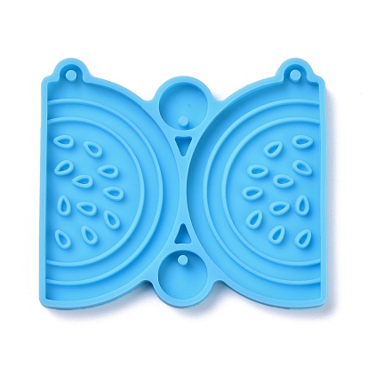 Moules en silicone pendentif bricolage, pour création de la boucle d'oreille , moules de résine, pour la résine UV, fabrication de bijoux en résine époxy, pastèque