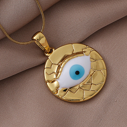 304 подвески от сглаза из нержавеющей стали с белой эмалью