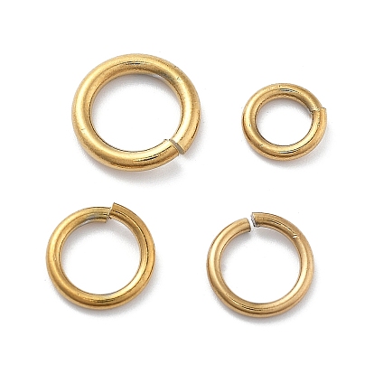 Ионное покрытие (ip) 304 открытые соединительные кольца из нержавеющей стали, пропил пилой закругленный, для плетения кольчуги