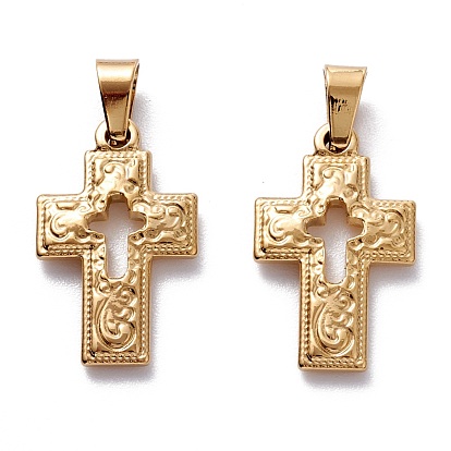 304 Stainless Steel Pendants, Cross