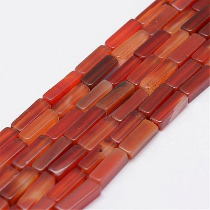 Natural Carnelian Beads Strands, Cuboid, Dyed