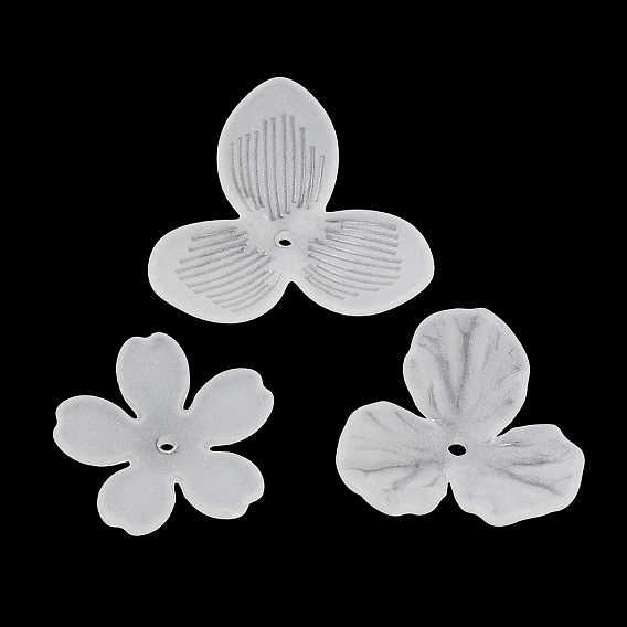 Матовые акриловые колпачки из бисера, цветок