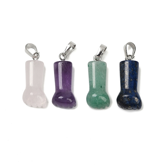 Природных драгоценных камней подвески, ручные прелести, с латунной привязкой на поруки, платина