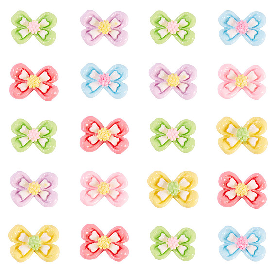 20 шт. Кабошоны из непрозрачной смолы, цветок