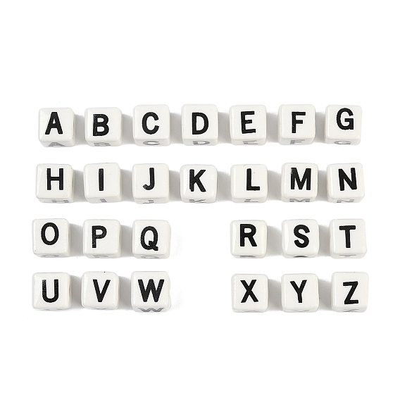 Фарфоровые бусы, квадрат с буквой