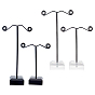 4 Pcs 2 Styles Acrylic Earring Display Stand, with Iron Finding, for Hanging Dangle Earring