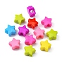 Opaque Acrylic European Beads, Large Hole Star Beads, 13x13x7mm, Hole: 4mm, about 1050pcs/500g