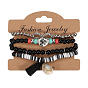 Bohemian Multi-layer Shell Bracelet with Diamond Inlaid 8-shaped Hand Chain for Women
