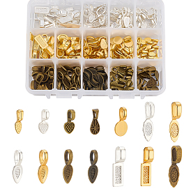 Клейкие плоские держатели из сплава для изготовления подвесок, разнообразные