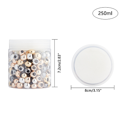 Perles européennes en plastique ccb, Perles avec un grand trou   , ronde