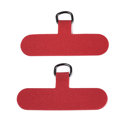 Cloth Mobile Phone Lanyar Patch Fixing Gasket, with Iron Rings, Rectangle