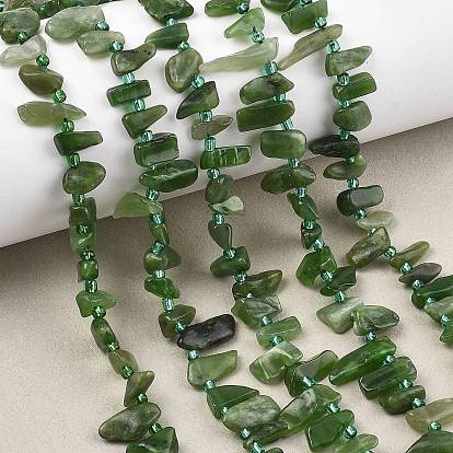 Естественной яшмы бисер нитей, чип, Топ пробуренной, с бисером