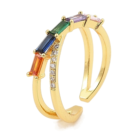 Манжеты из латуни с микро паве кубический цирконий для женщин, со стеклом