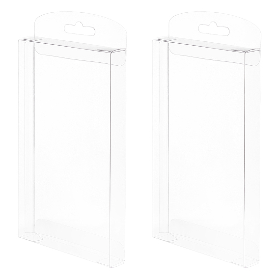 Foldable Transparent PVC Boxes, for Craft Candy Packaging, Wedding, Party Favor Gift Boxes