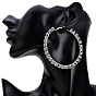 Exaggerated Designer Diamond Hoop Earrings for Women