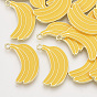 Alloy Enamel Pendants, Light Gold, Banana