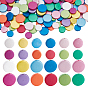 120шт 24 стили деревянные бусины, плоско-круглые