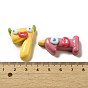 Opaque Resin Decoden Cabochons, Funny Number with Big Mouth