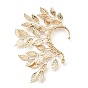 Alloy Leaf Cuff Earrings, Glass Beads Climber Wrap Around Earring for Women